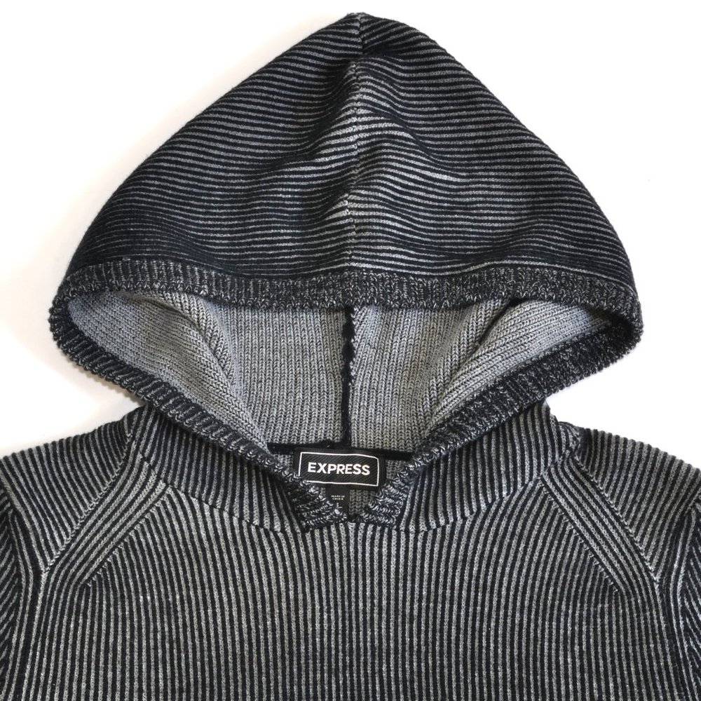 SOLD. NWT, Express, Rib-Knit Hoodie - Picture 2 of 10